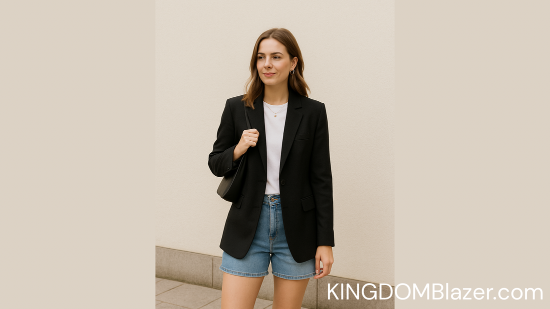 Effortlessly Chic: How to Style a Blazer with Denim Shorts