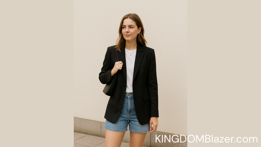 Effortlessly Chic: How to Style a Blazer with Denim Shorts