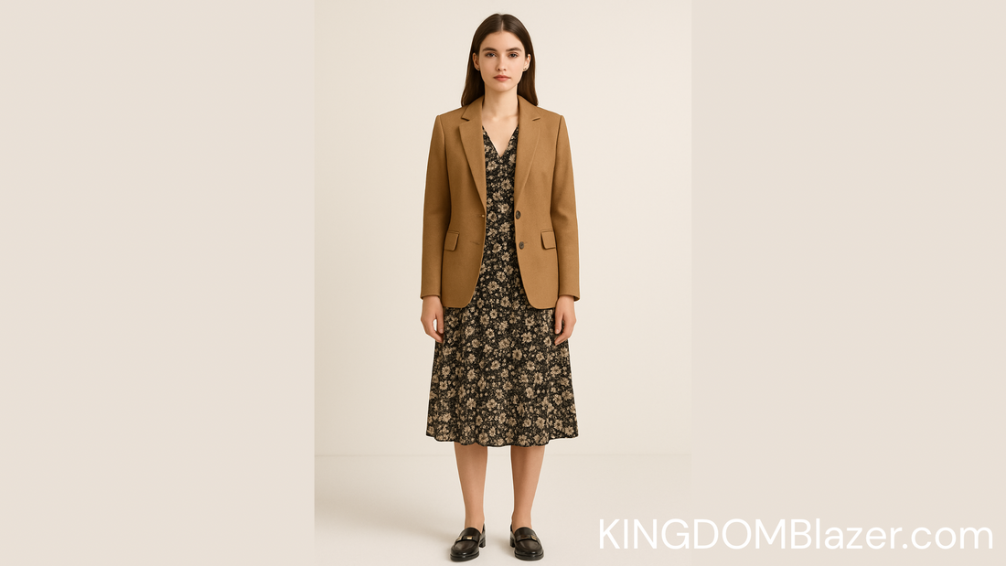 Soft Meets Structured: Styling a Blazer with a Floral Dress